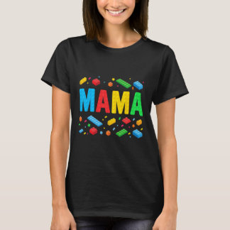 Camiseta Mama Master Builder Building Bricks Engraçado M