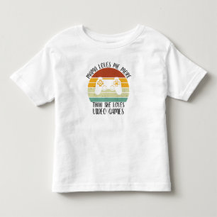 Camiseta Mama Me Ama Mais Do Que Video Games CUSTOM