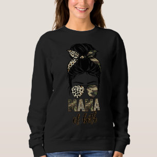 Camiseta Mama Mensageira De Leopard E Dia de as mães Camo