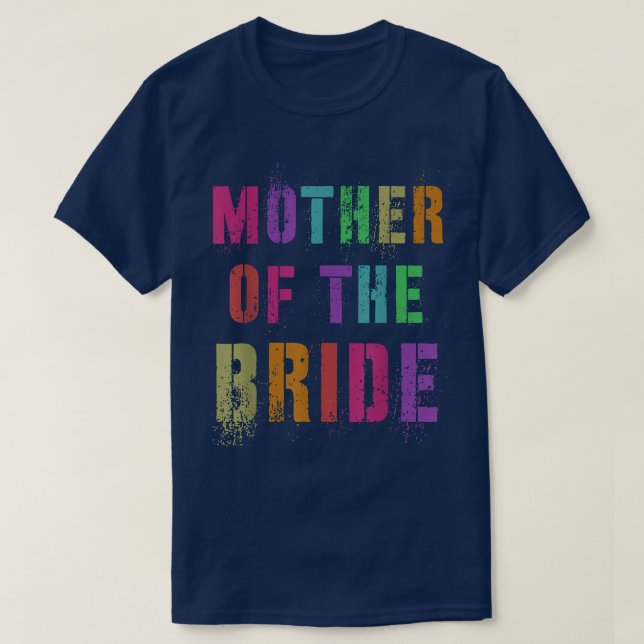 Camiseta Mama MOTHER OF THE BRIDE Bridal Party Mom Family M (Frente do Design)
