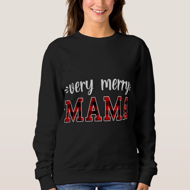 Camiseta Mama muito feliz, doce pijama da família de Natal (Frente)