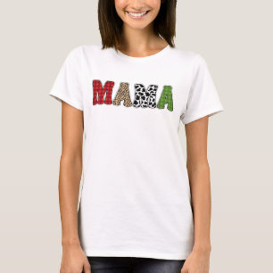 Camiseta Mama Natal Xadrez Desenho Design