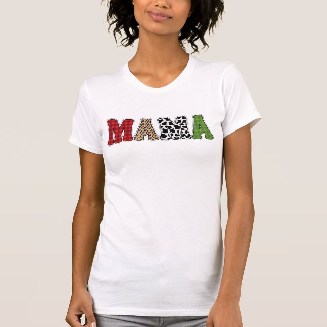 Camiseta Mama Natal Xadrez Desenho Design (Frente)
