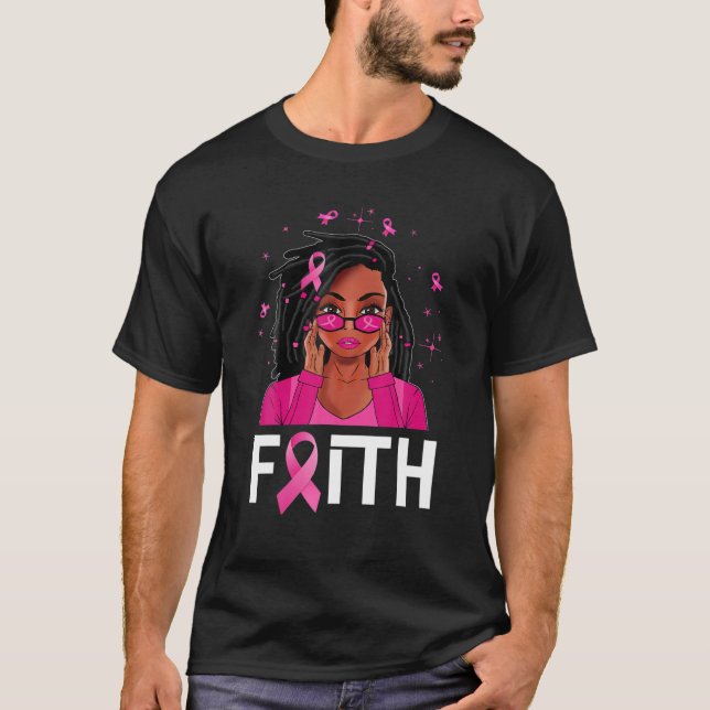 Camiseta Mama Negra de Cabelo, Rainha Africana Faith Breast (Frente)