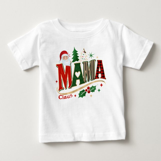 Camiseta Mama Noel, Mãe do Natal (Frente)