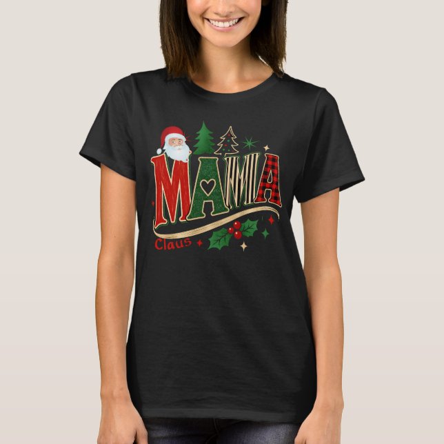 Camiseta Mama Noel, Mãe do Natal (Frente)