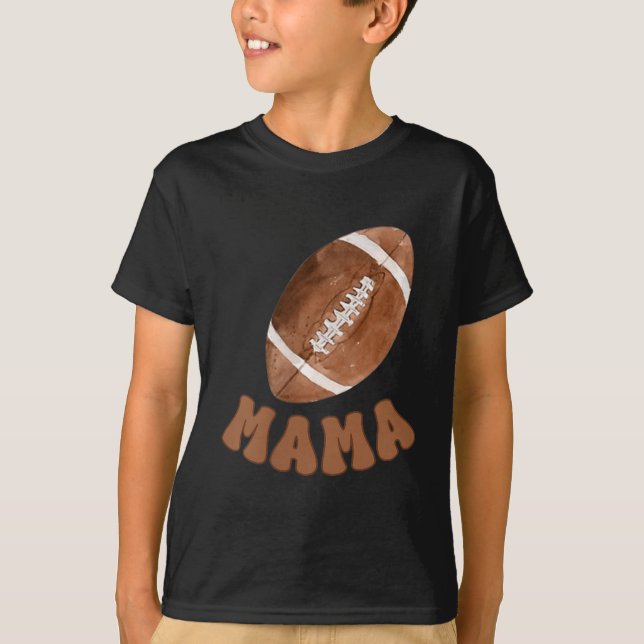 Camiseta Mama Of The 1 Year Old Football First Birthday Boy (Frente)