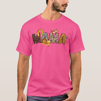 Camiseta Mama ofhe Wild One Zoo Birthday Safari Jungle Fami
