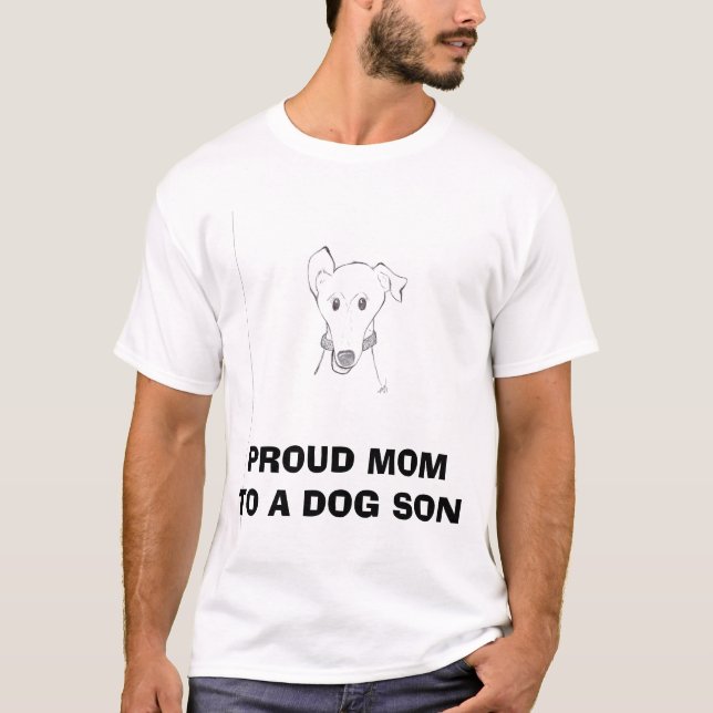 CAMISETA MAMÃ ORGULHOSA A UM FILHO DO CÃO… (Frente)