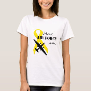 Camiseta Mamã orgulhosa da força aérea