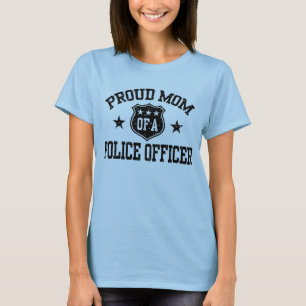 Camiseta Mamã orgulhosa de um agente da polícia