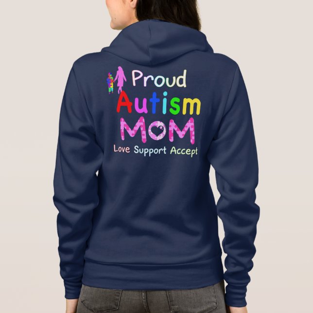 Camiseta Mamã orgulhosa do autismo (Verso)