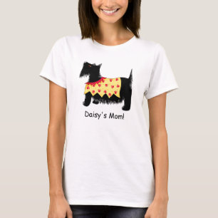 Camiseta Mamã personalizada do amarelo do cão de Terrier