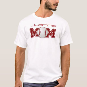 Camiseta Mamã personalizada do basebol