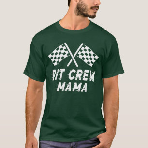Camiseta Mama Pit Crew Fantasia de Aniversário para Parte d