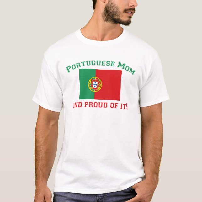 Camiseta Mamã portuguesa orgulhosa (Frente)