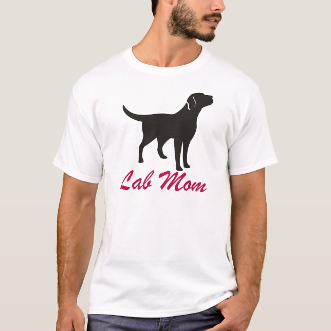 Camiseta Mamã preta do laboratório (Frente)