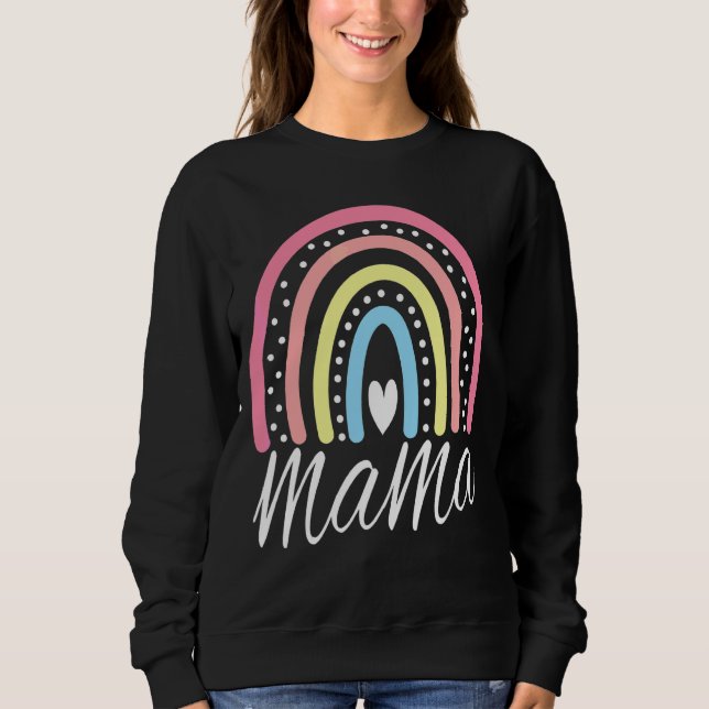 Camiseta Mama Rainbow Dia de as mães Para A Mãe (Frente)