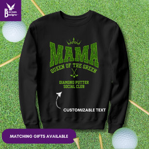 Camiseta MAMA RAINHA DO VERDE DE GOLFE personalizável para
