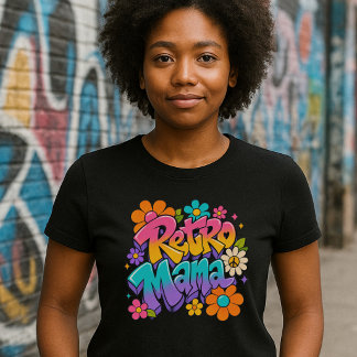 Camiseta Mama Retro Floral