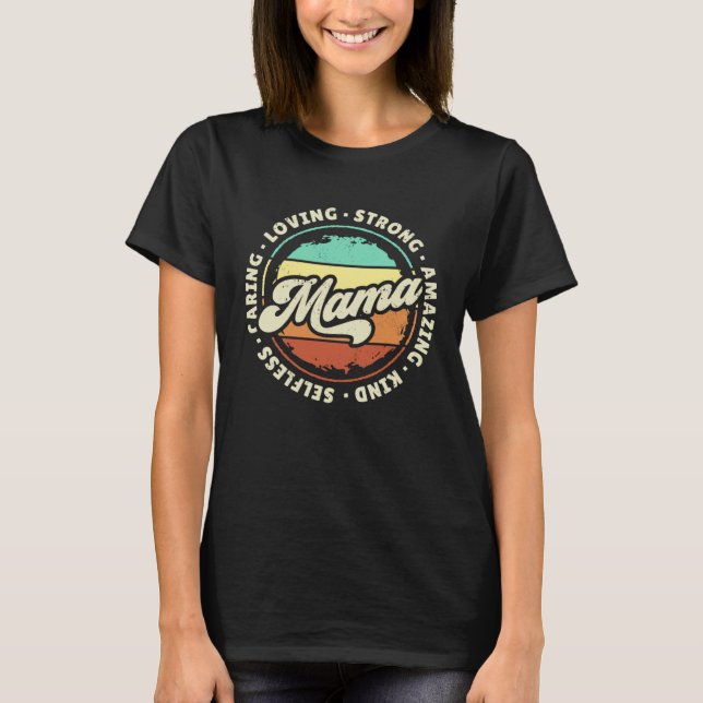 Camiseta Mama Retro Sunset (Frente)