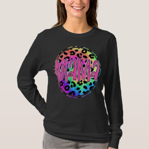 Camiseta Mama Rosa Leopard Cheetah Western Mãe Dia de as mã