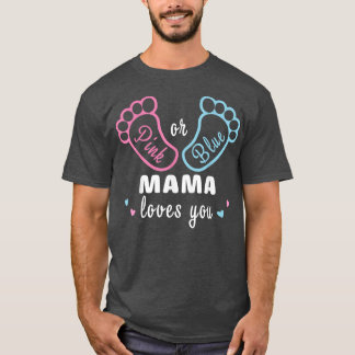 Camiseta Mama Rosa Ou Azul Ama Sua Revelação De Gênero