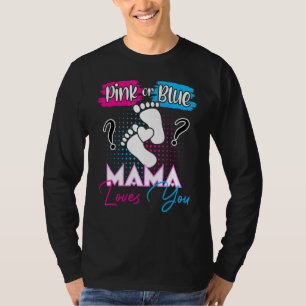 Camiseta Mama rosa ou azul ama você Gravidez e sexo