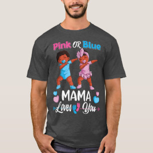 Camiseta Mama Rosa Ou Azul Te Ama, Negra