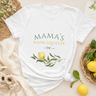 Camiseta Mama’s Main Squeeze Lemon Chuveiro de Bebê Futuram