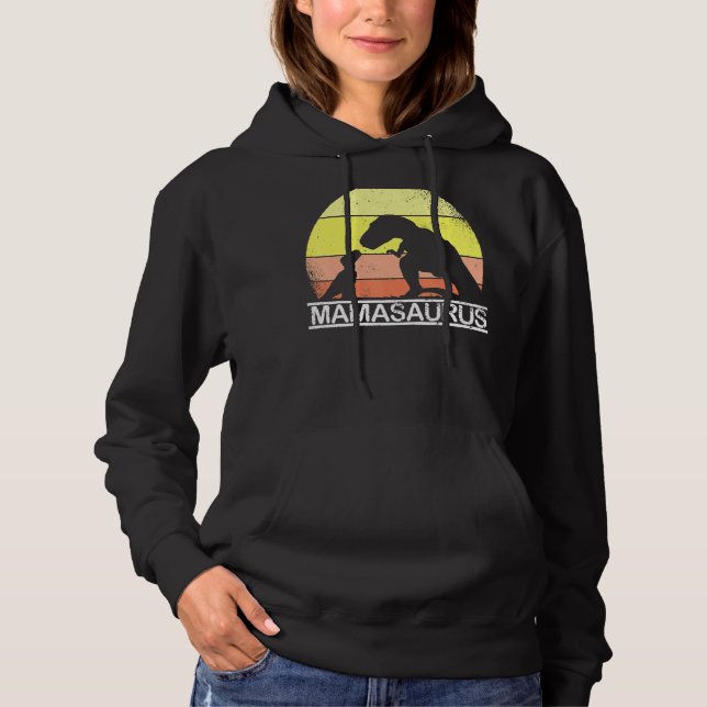 Camiseta Mama Saurus Dia de as mães Rex Dinossaur Para Mamã (Frente)