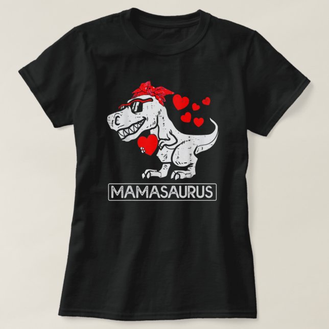 Camiseta Mama Saurus Mother Saurus Mothers Day Mom Womens (Frente do Design)
