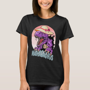 Camiseta Mama Saurus Trex Dia de as mães Dinossaur Mama Din