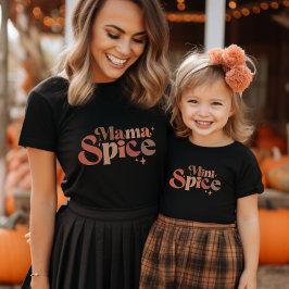 Camiseta Mama Spice e Mini Spice Correspondendo Mamães e Eu