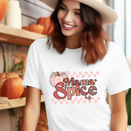 Camiseta Mama Spice Queda Retro Pumpkin Rosa