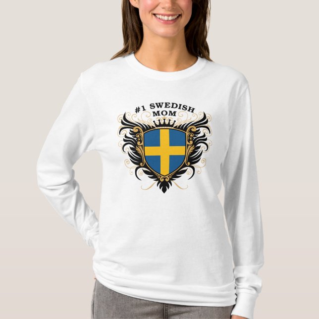 Camiseta Mamã sueco do número um (Frente)