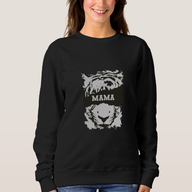 Camiseta Mama Sweatshirt com Tiger Impressão (Frente)