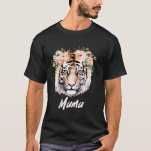 Camiseta Mama Tigre Grandes Gatos Festa de Aniversário Anim