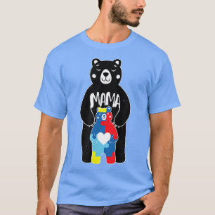 Camiseta Mama Ursa Autismo Consciência Mamãe ama Quebra-cab