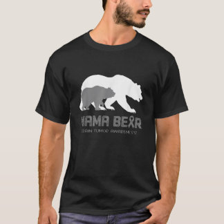 Camiseta Mama Ursa Cérebro Sensibilização Para Mulheres