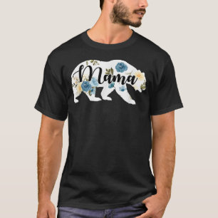 Camiseta Mama Ursa Floral Flor Correspondente à Família Bon