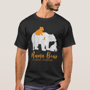 Camiseta Mama Ursa LEUCEMIA Sensibilização Para Mulheres