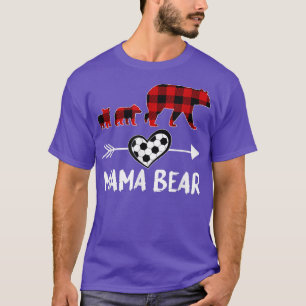 Camiseta Mama Ursa Xadrez Vermelha Dia de as mães Mãe Mulhe