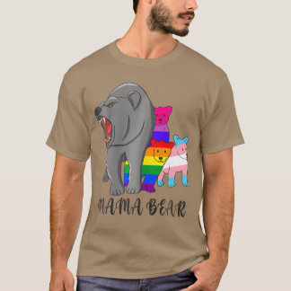 Camiseta Mama Urso Orgulho Gayrans Lgbt Apoio Desfile Lgbtq