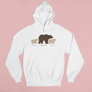 Camiseta Mama Urso Personalizada Com 2 Nomes de Filhos Pres