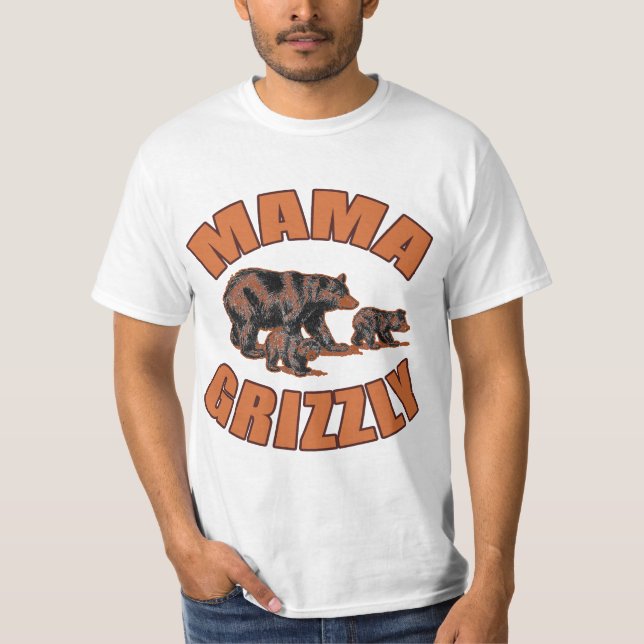 Camiseta Mama Urso T-shirt, Hoodies, botões (Frente)