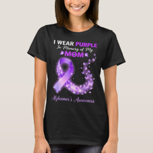 Camiseta Mama usa roxo em memória da doença de Alzheimer da