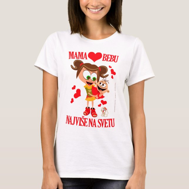 Camiseta Mama Voli Bebu (Mamãe Ama Bebê) Branco 01 (Frente)