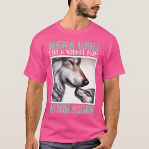 Camiseta Mama Wolf Funny Dia de as mães Wolf For Women Wolf