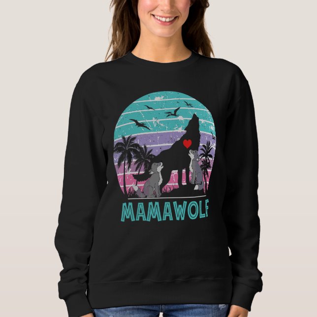 Camiseta Mama Wolf Mãe de Lobos Ideias Para Mãe (Frente)